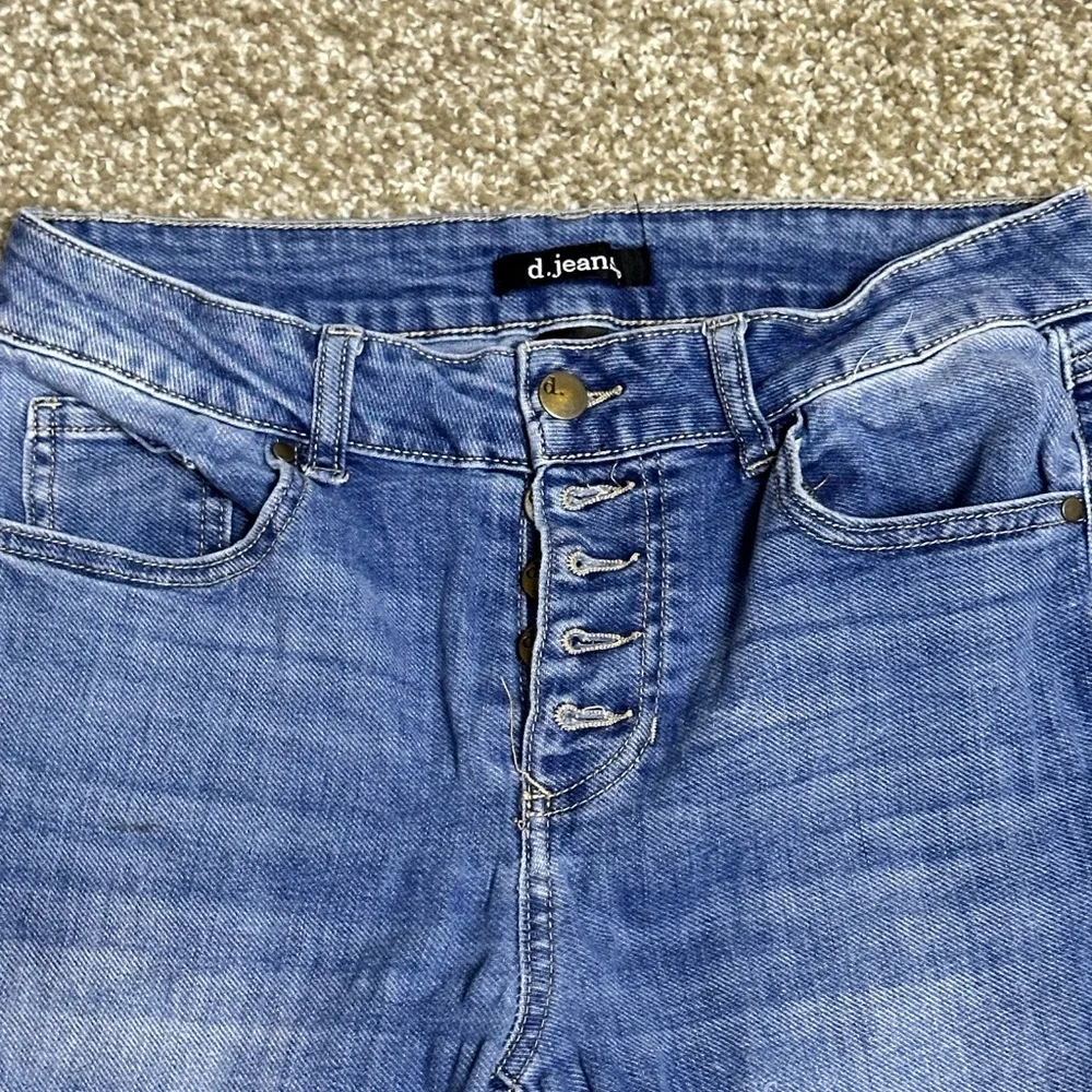 D. Jeans Exposed Button-Fly Denim Jeans Blue High-Rise Women’s Size 8 - Picture 6 of 12